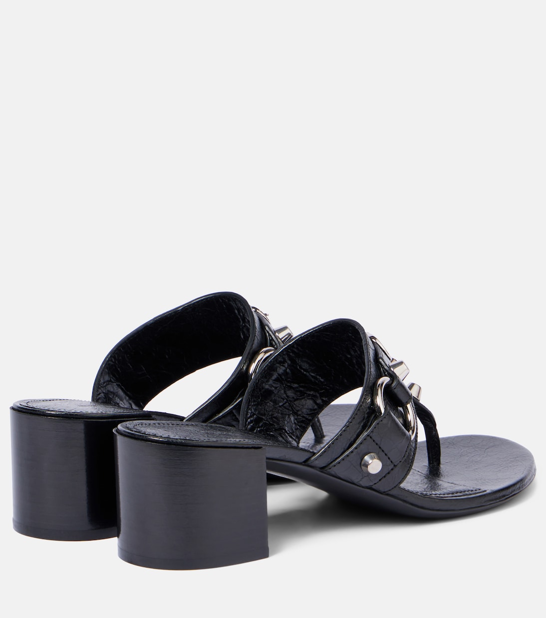Mules City 50 en cuir à ornements | Balenciaga