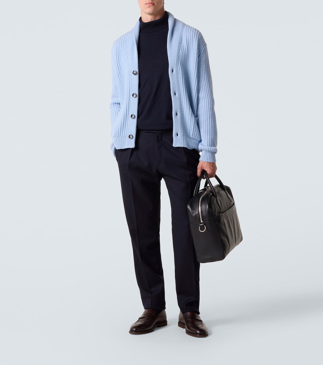 Virgin wool tapered pants | Slowear