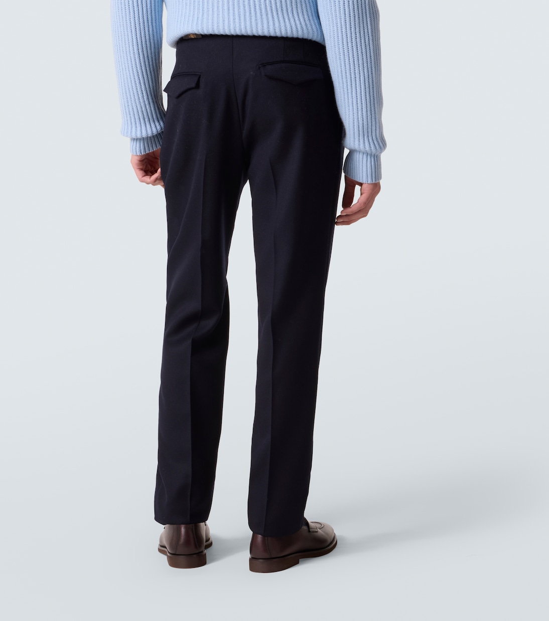 Virgin wool tapered pants | Slowear