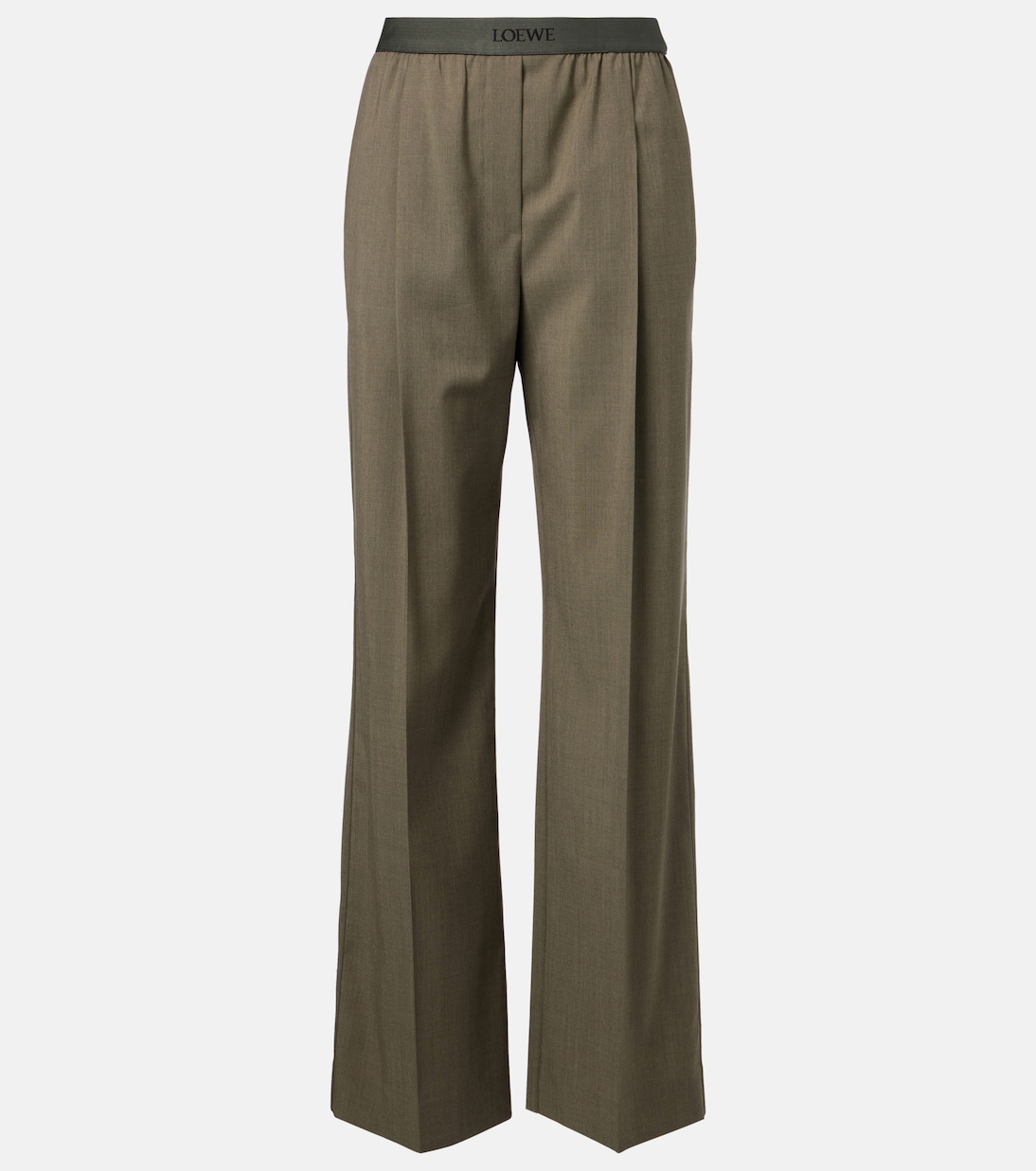 Weite High-Rise-Hose aus Schurwolle | Loewe