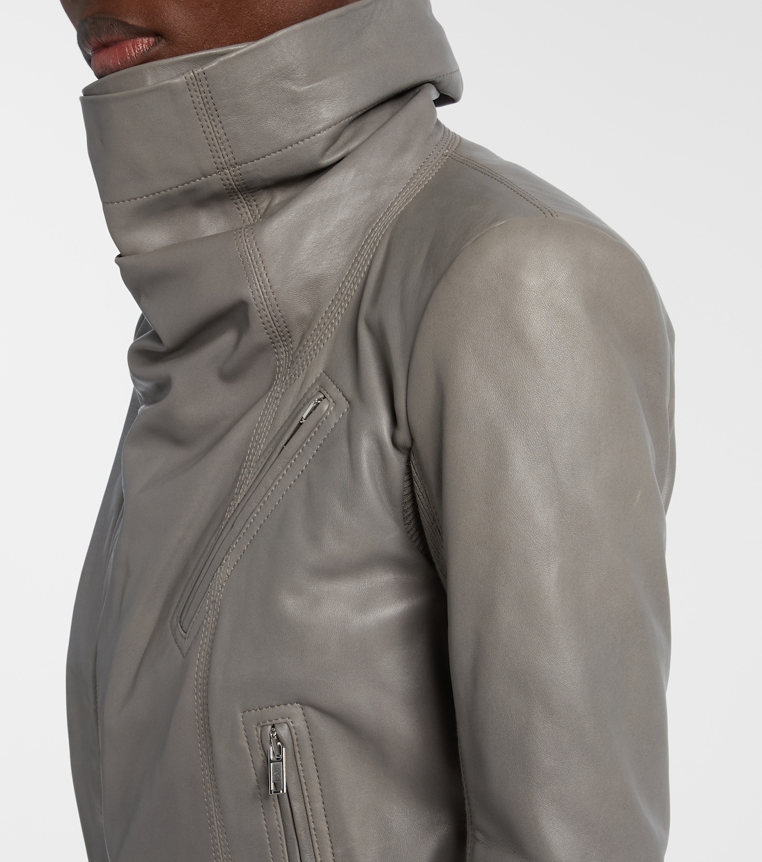 Leather biker jacket | Rick Owens