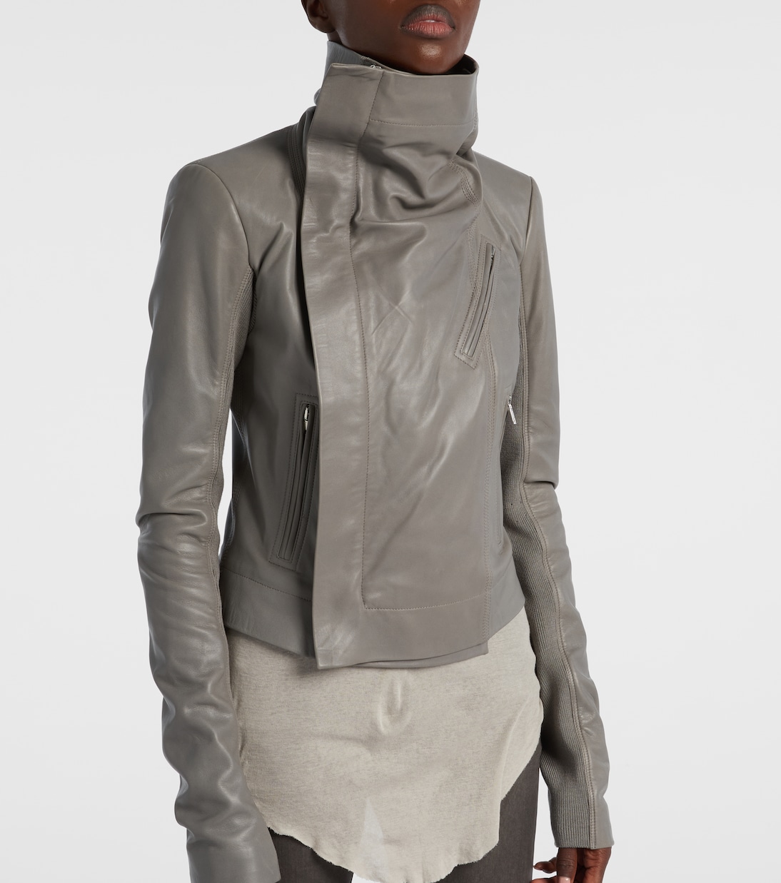 Leather biker jacket | Rick Owens