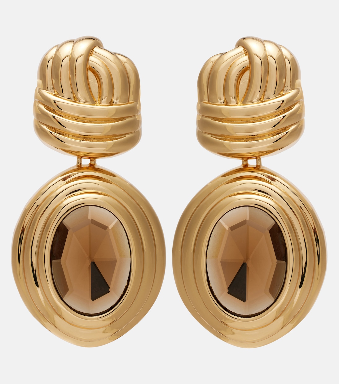 Crystal-embellished drop earrings | Self-Portrait
