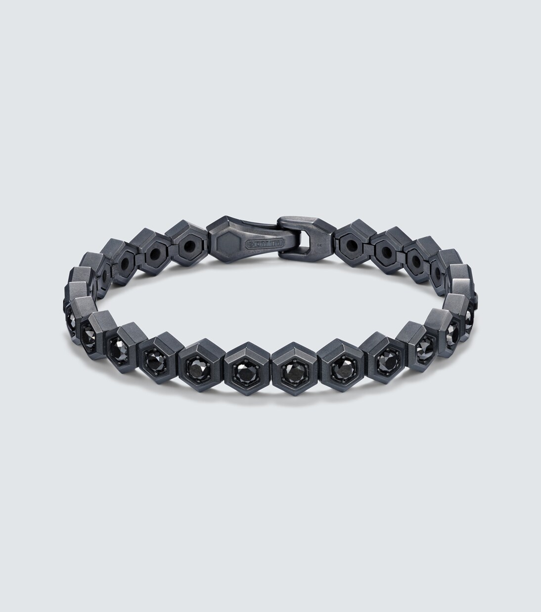 Pulsera Hex de titanio con diamantes | David Yurman