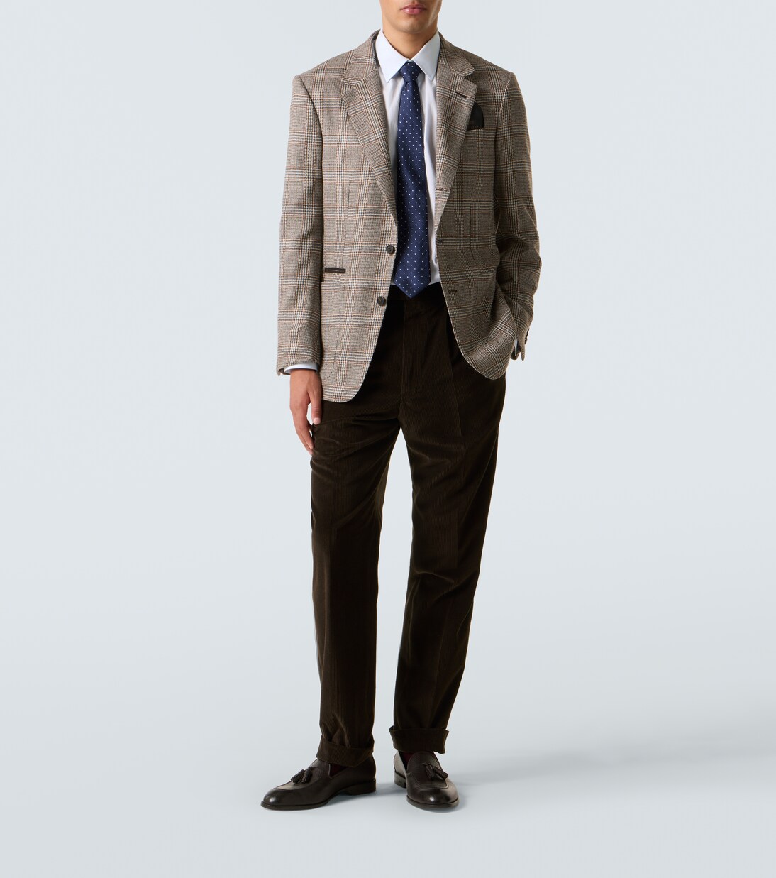 Checked wool and cashmere blazer | Dunhill