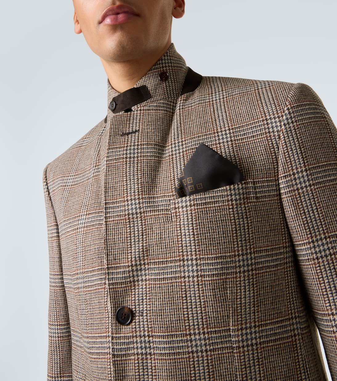 Checked wool and cashmere blazer | Dunhill