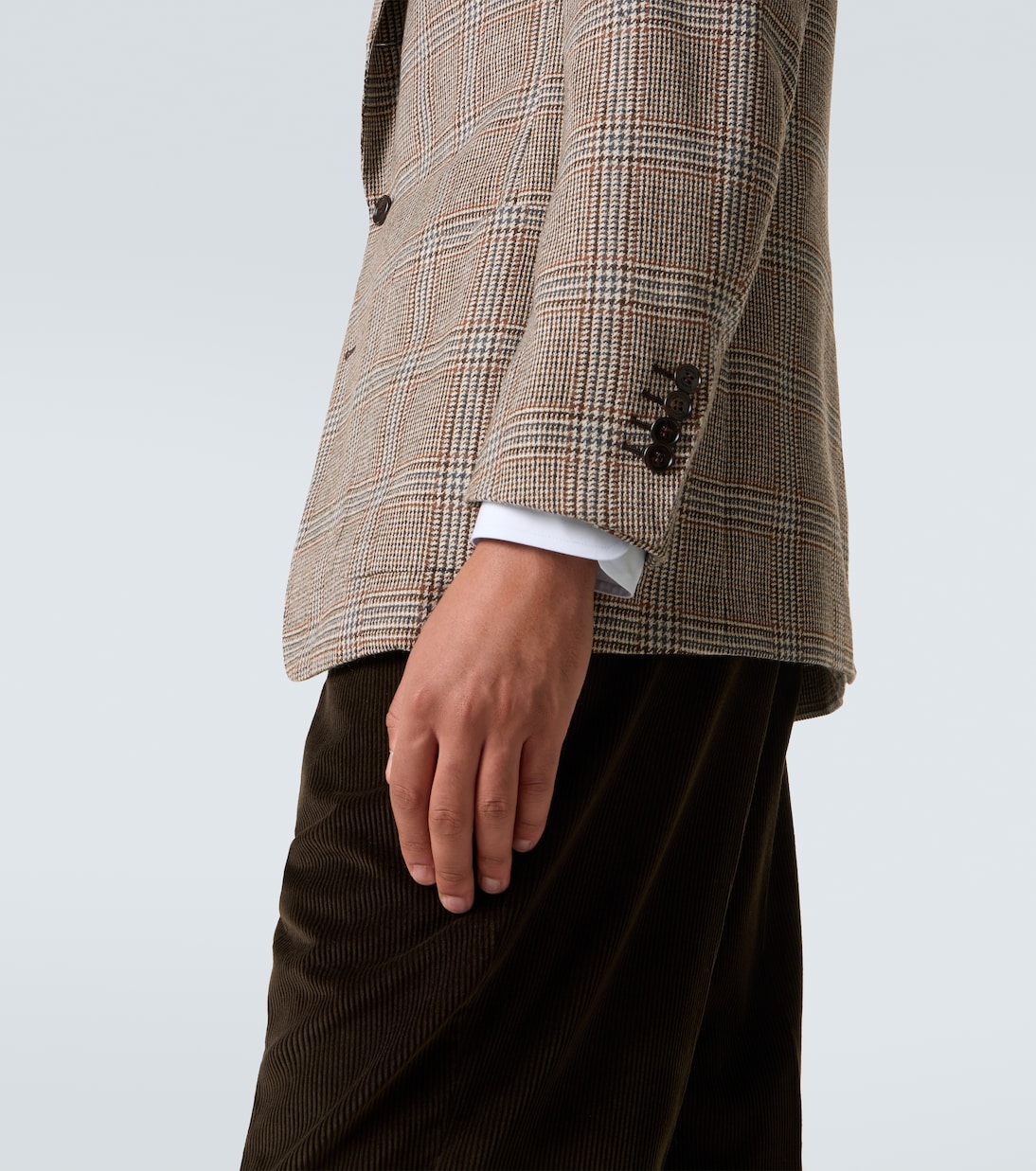 Checked wool and cashmere blazer | Dunhill