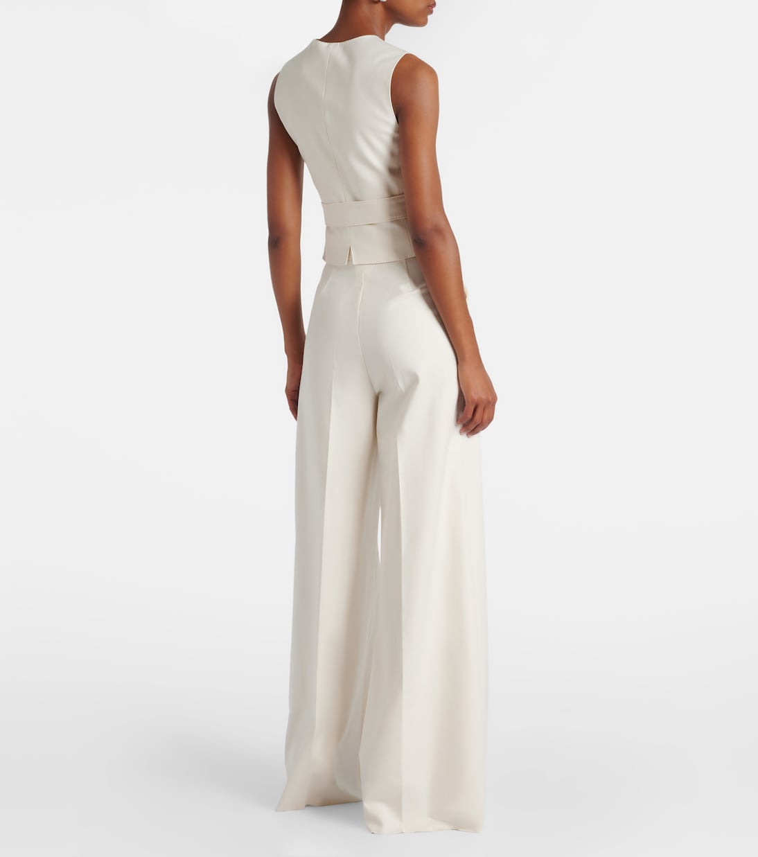 Zampa bow-detail cotton-blend vest | Max Mara