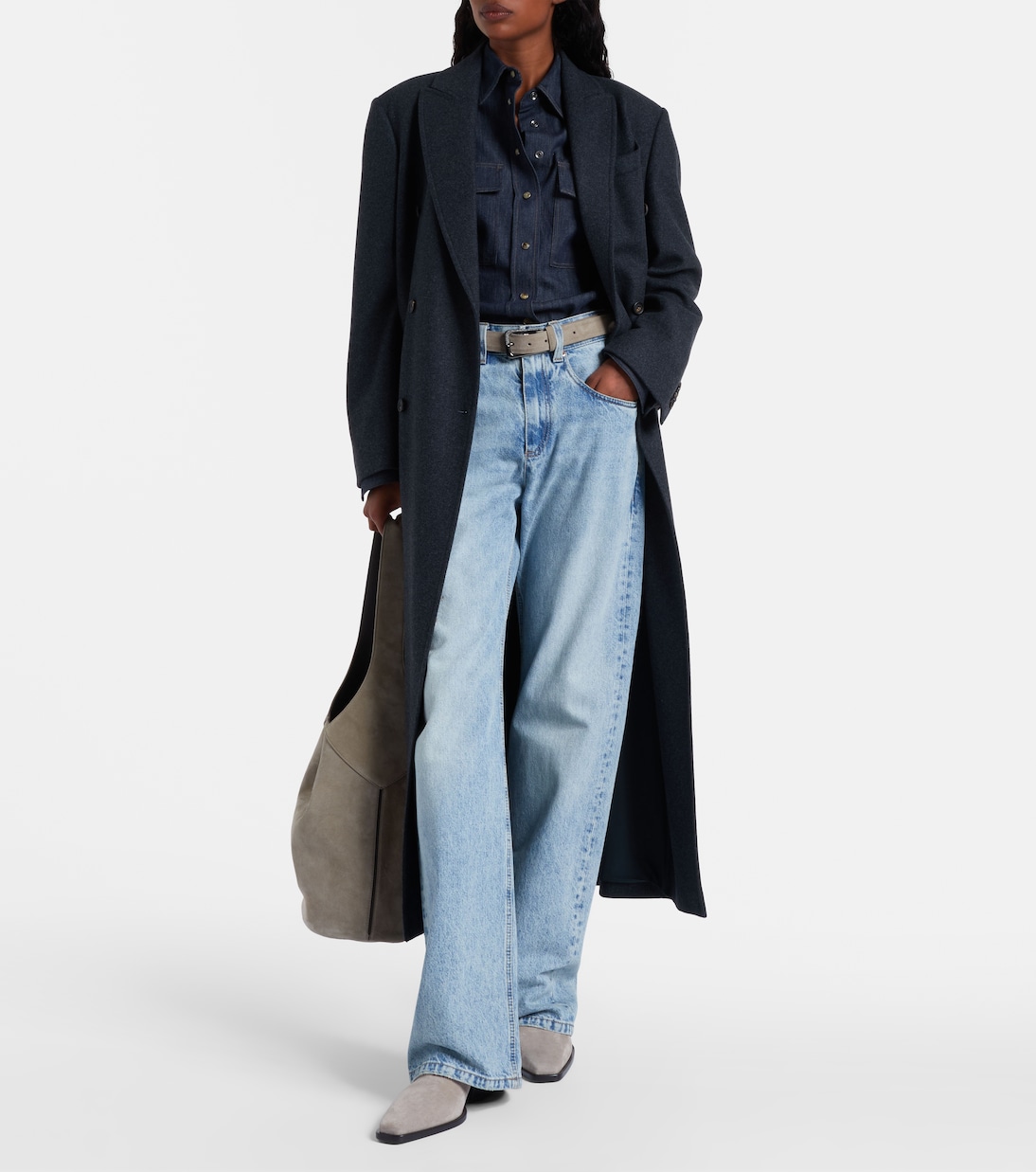Stiefel Monili aus Veloursleder | Brunello Cucinelli