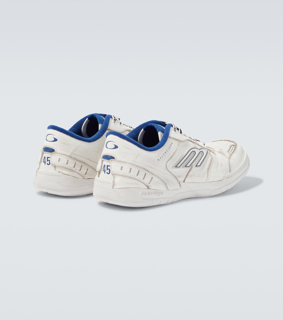 Zapatillas Hamptons de piel con efecto desgastado | Balenciaga
