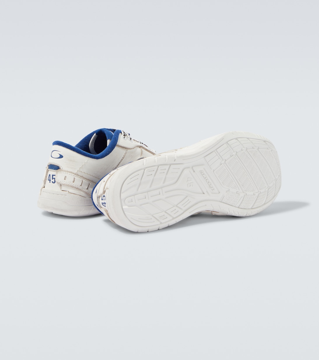 Zapatillas Hamptons de piel con efecto desgastado | Balenciaga