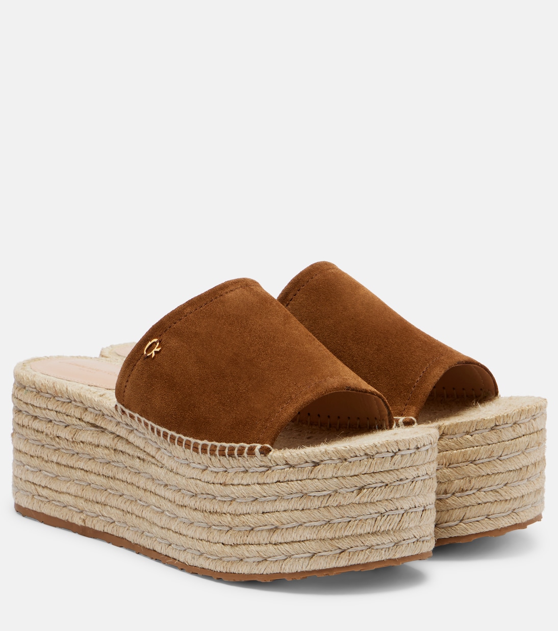 Espadrille-Pantoletten aus Veloursleder | Gianvito Rossi