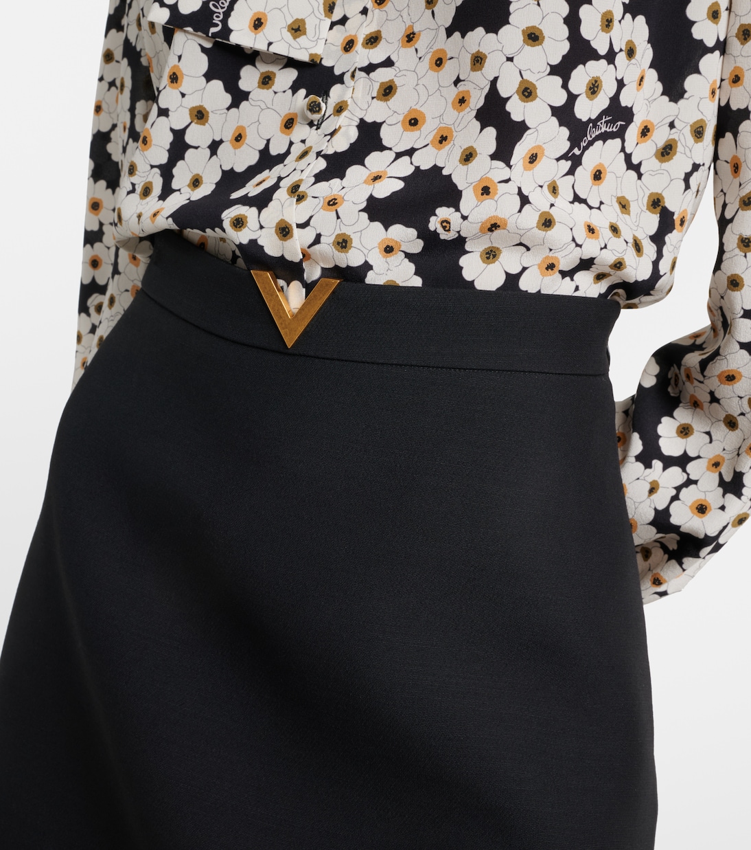 Minirock VGold aus Crepe Couture | Valentino