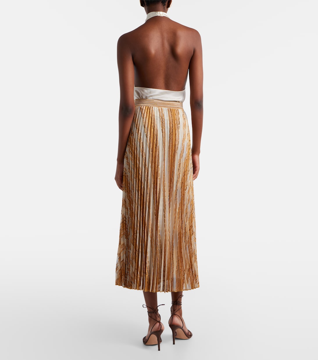 Plissé printed midi skirt | Missoni