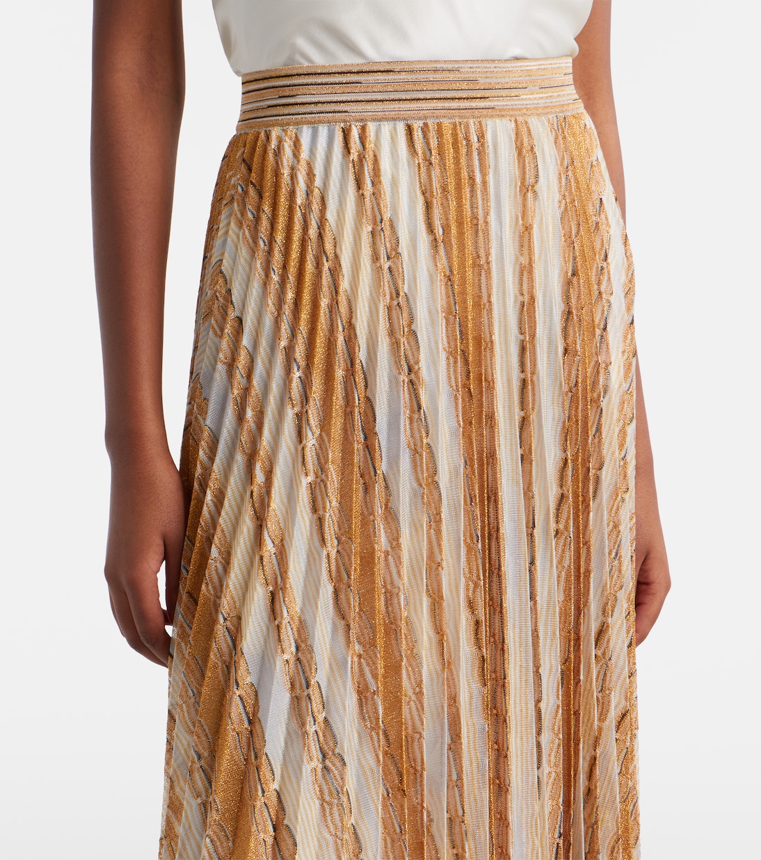 Plissé printed midi skirt | Missoni