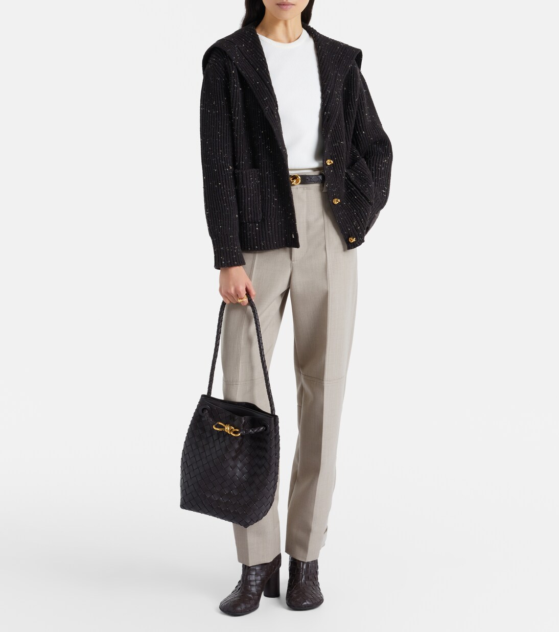 Andiamo Knot S号皮革水桶包 | Bottega Veneta