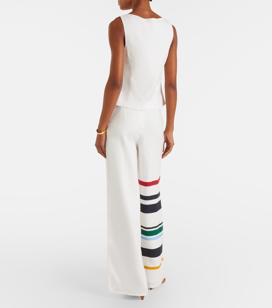 Toya striped linen wide-leg pants | Cala de la Cruz