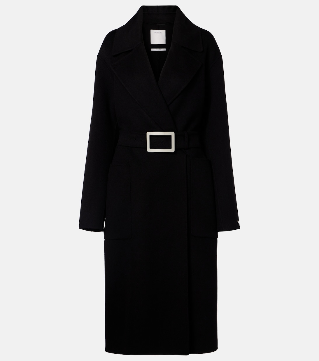 Belted virgin wool wrap coat | Sportmax