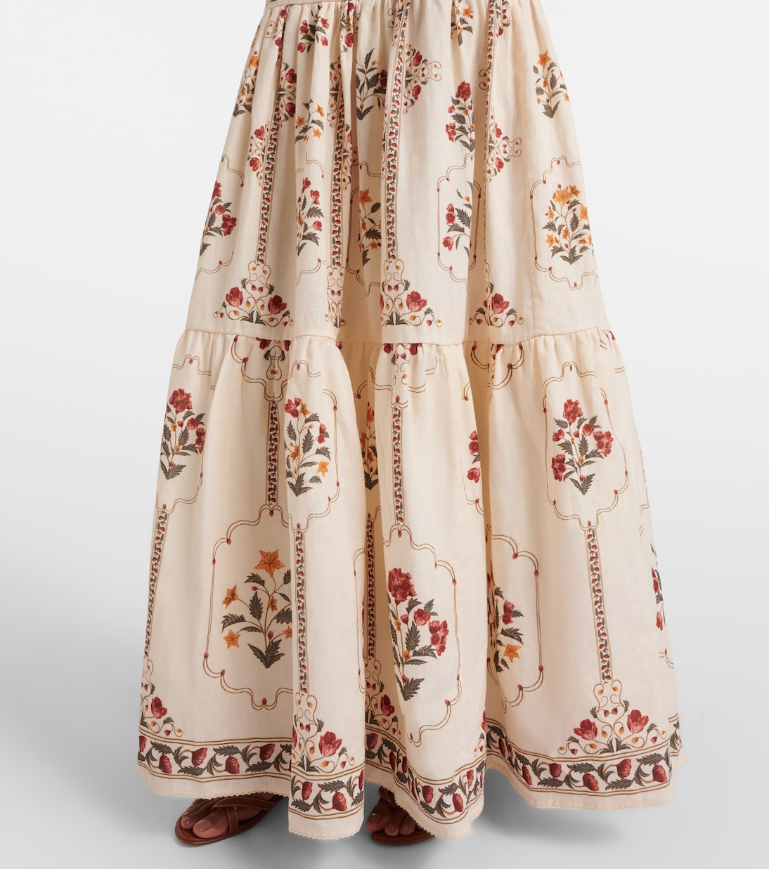 Floral linen maxi dress | Agua by Agua Bendita