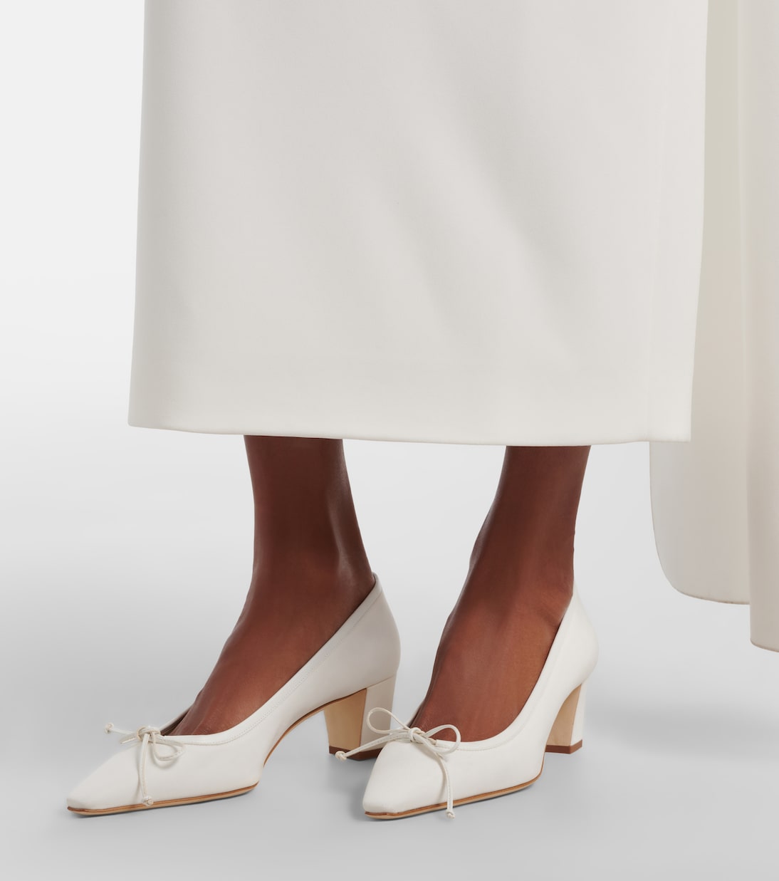 Martebal 50 보우 디테일 레더 트리밍 펌프스 | Manolo Blahnik