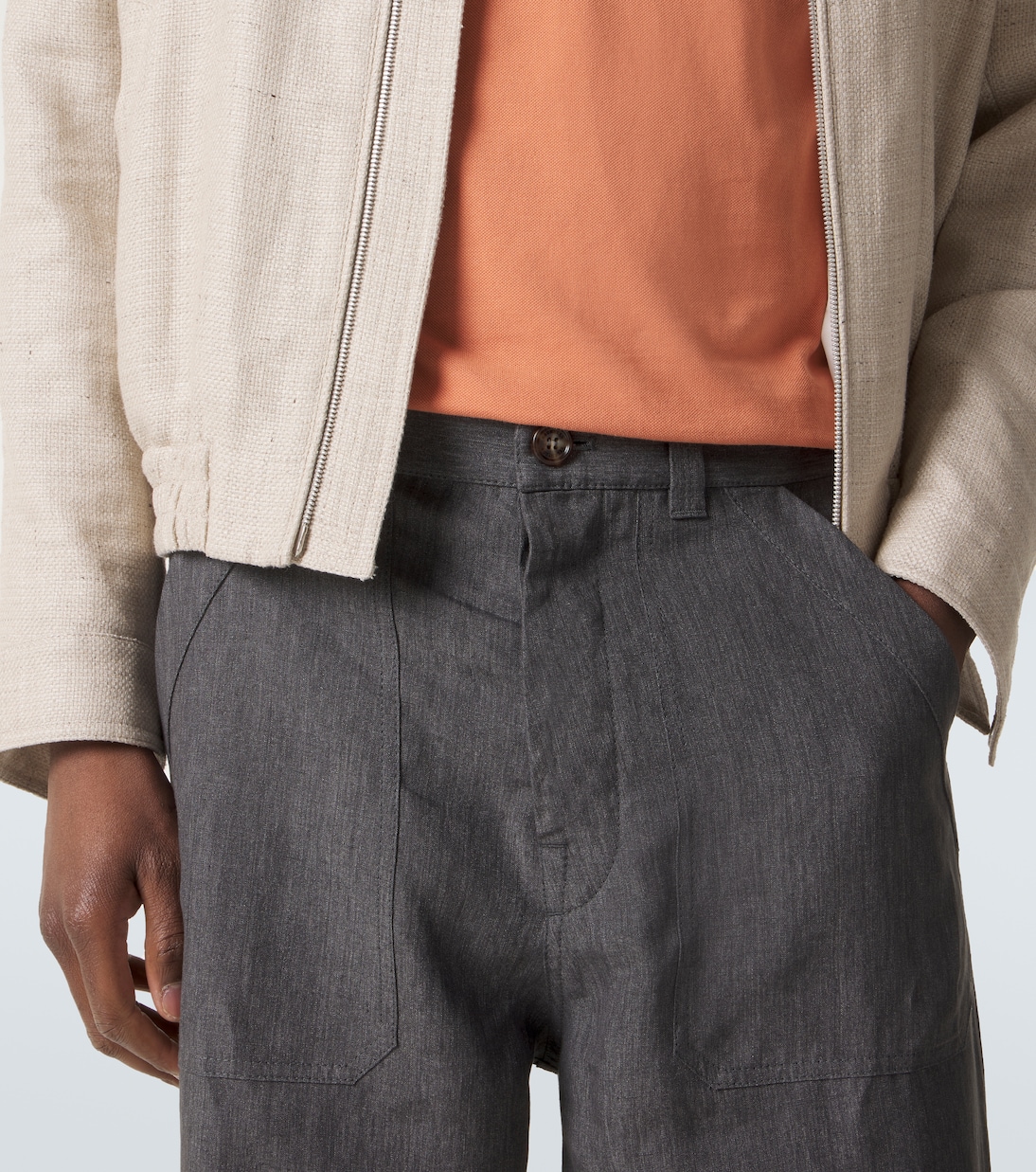 Linen straight pants | Brunello Cucinelli