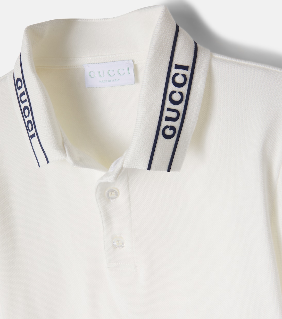 Logo cotton-blend piqué polo shirt | Gucci Kids