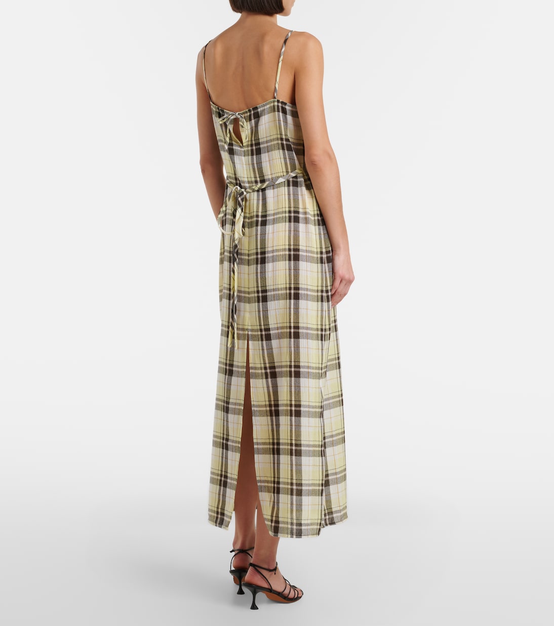 Evelyn plaid gauze slip dress | Proenza Schouler