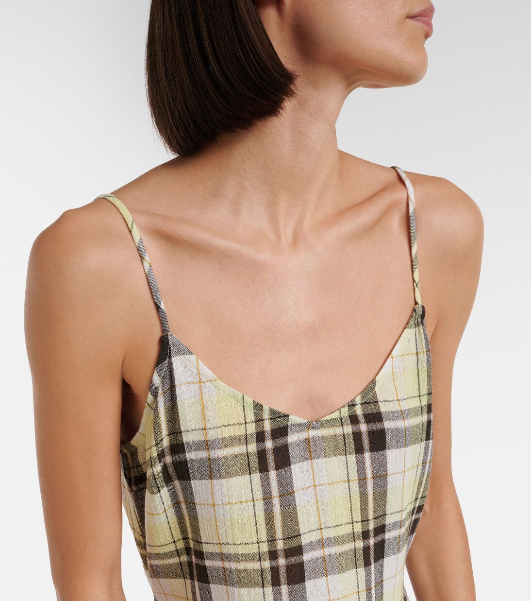 Evelyn plaid gauze slip dress | Proenza Schouler