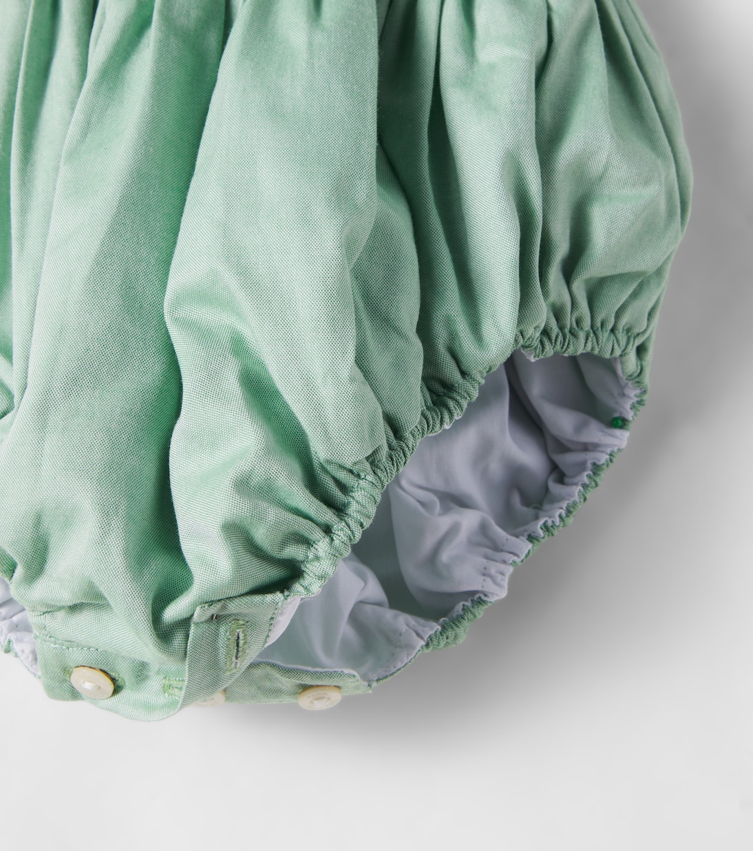 Baby smocked embroidered cotton playsuit | Pepa London