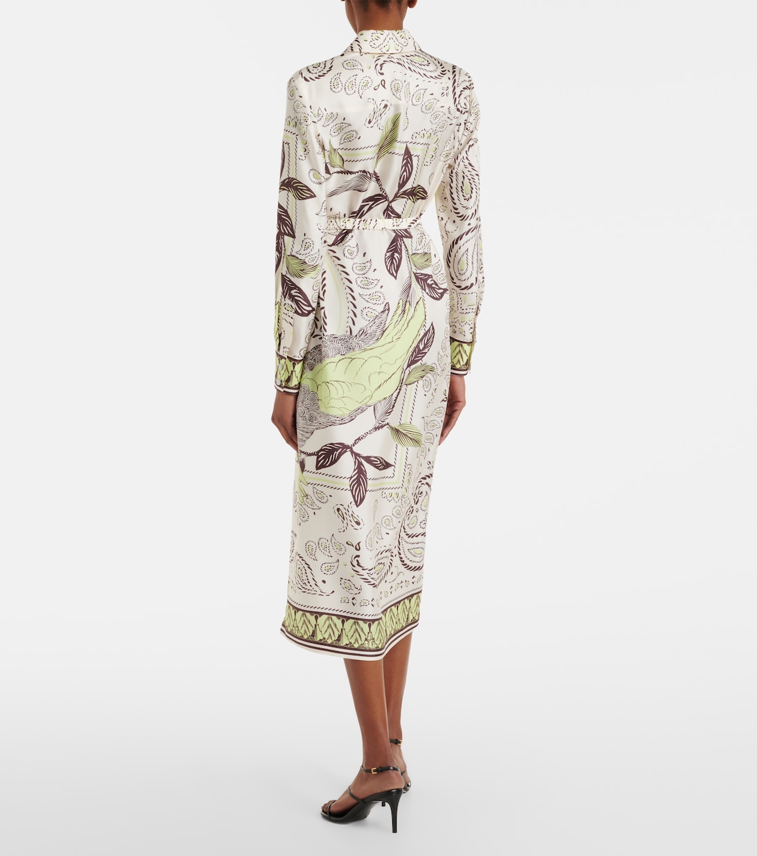 Belted printed silk midi dress | Tory Burch