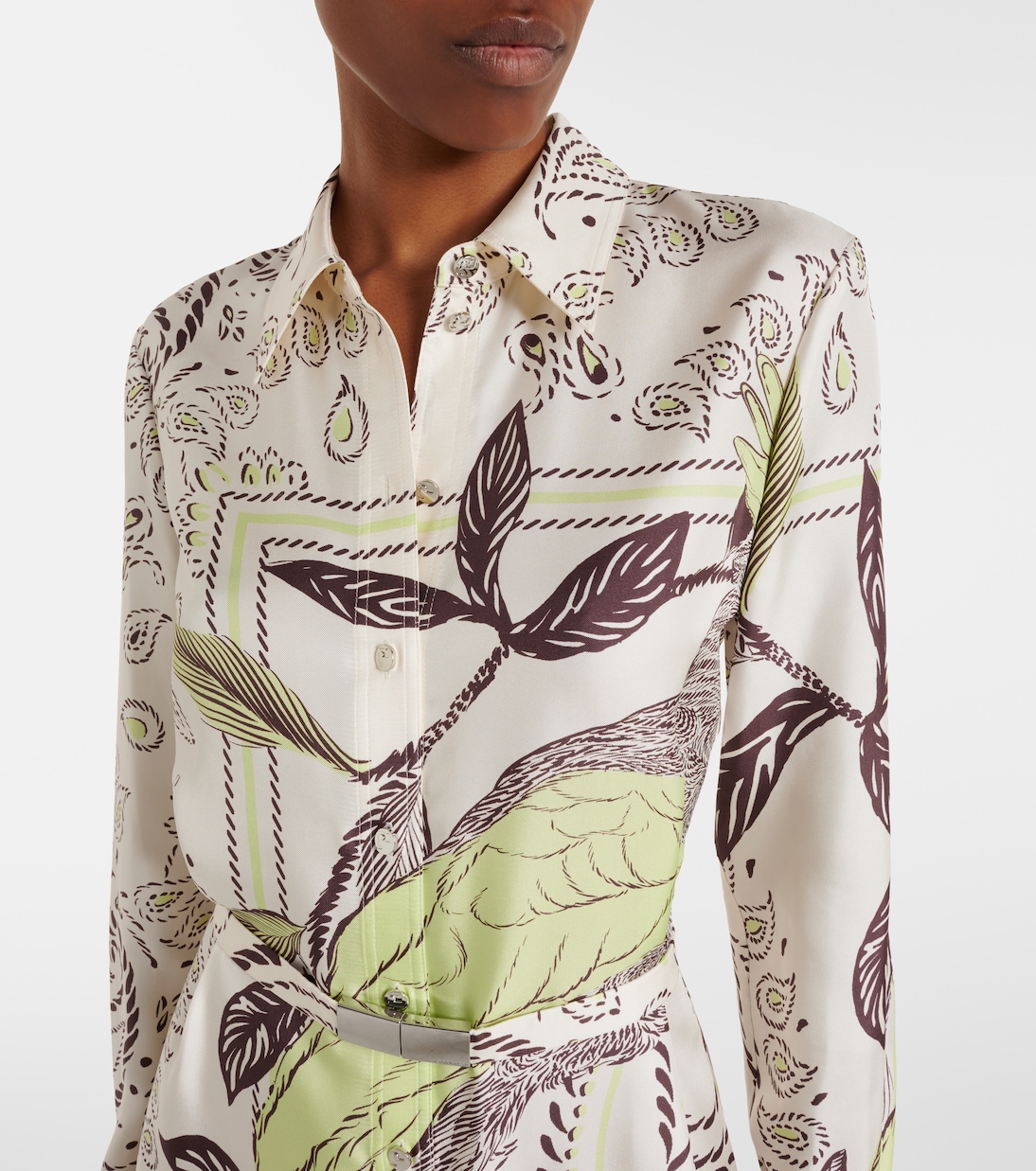 Belted printed silk midi dress | Tory Burch