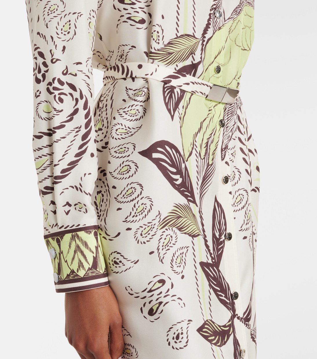 Belted printed silk midi dress | Tory Burch