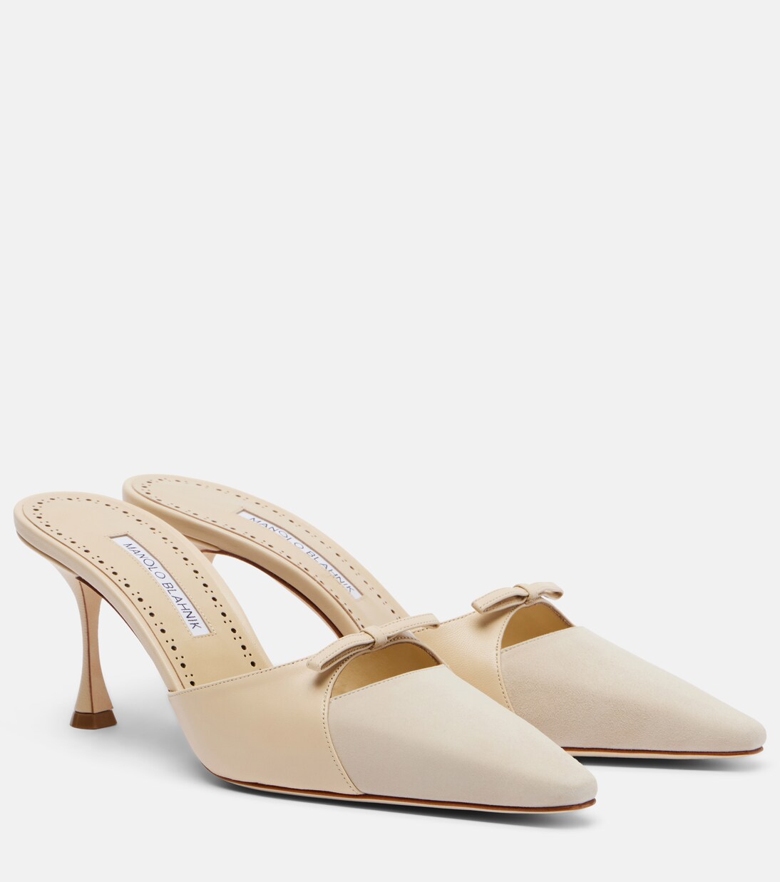 Mules Tapidpla de piel y ante | Manolo Blahnik