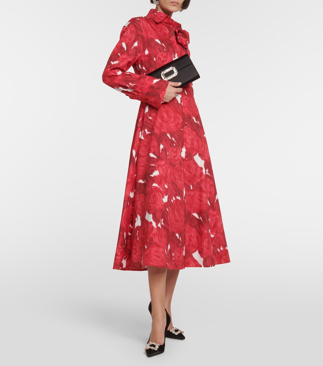Clutch Evening Envelope in raso | Roger Vivier