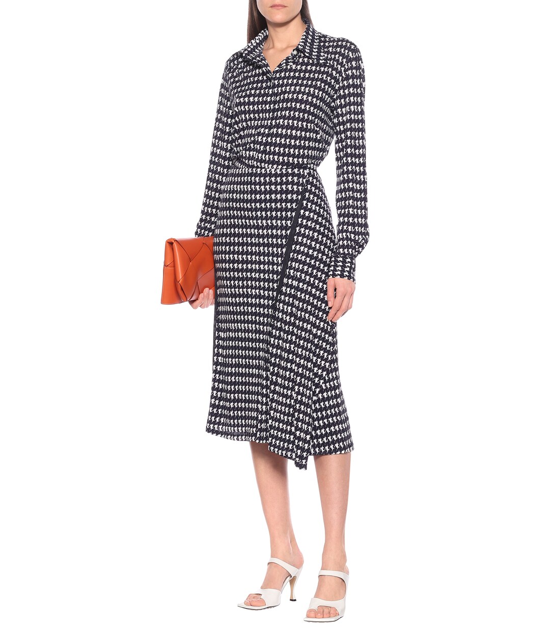 Gonna midi in pied de poule | Victoria Beckham