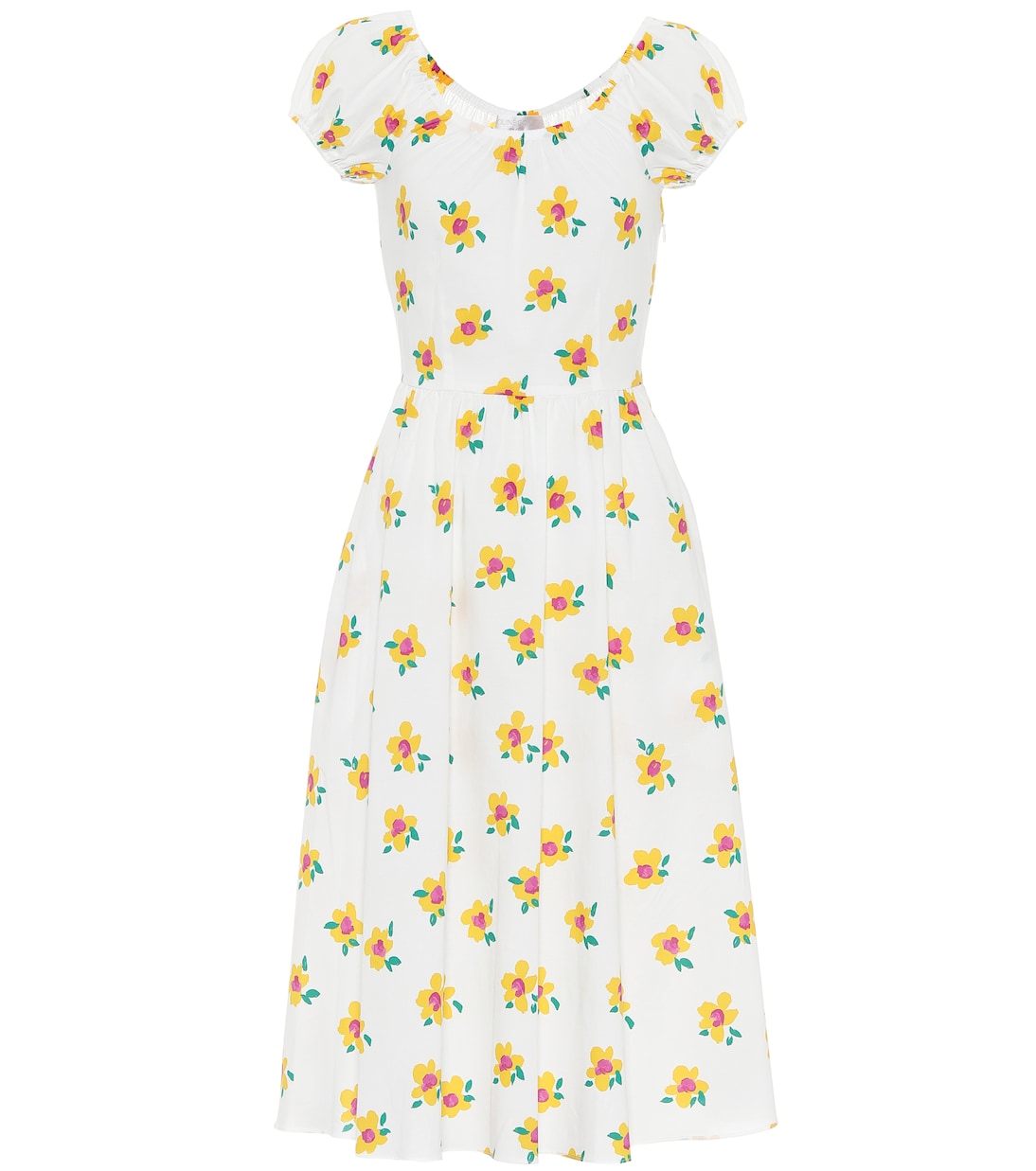 Abito midi Mariette a stampa in cotone | Caroline Constas