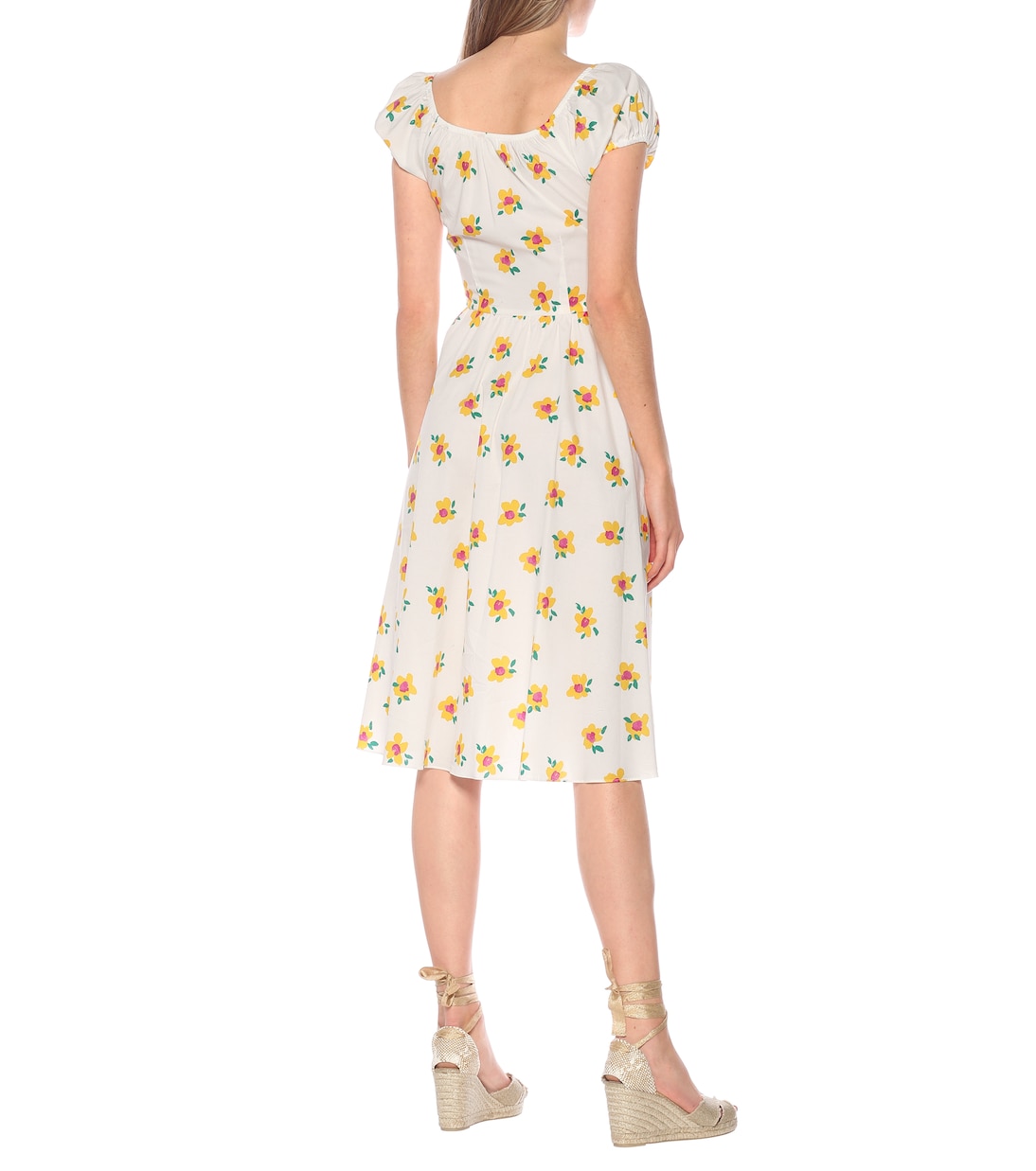 Abito midi Mariette a stampa in cotone | Caroline Constas