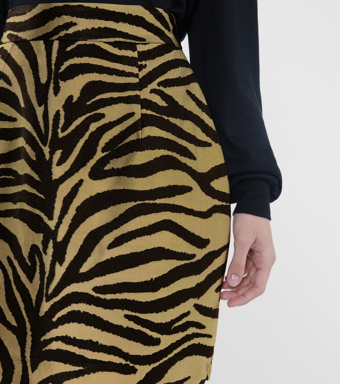 Eiko zebra-print jacquard miniskirt | Khaite
