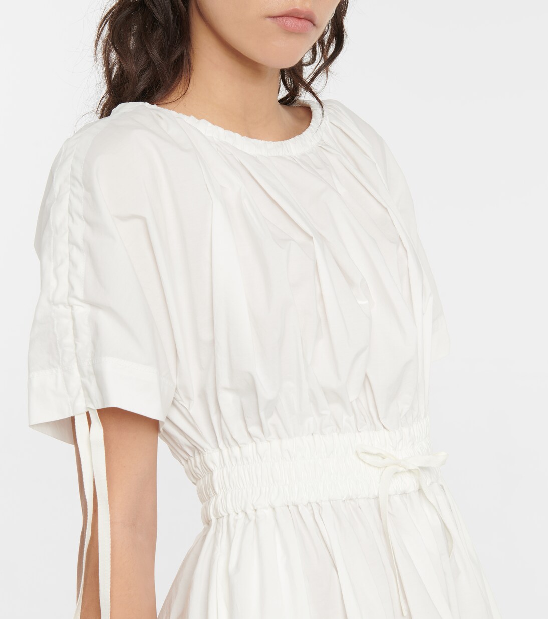 Cotton gabardine and nylon midi dress | Moncler