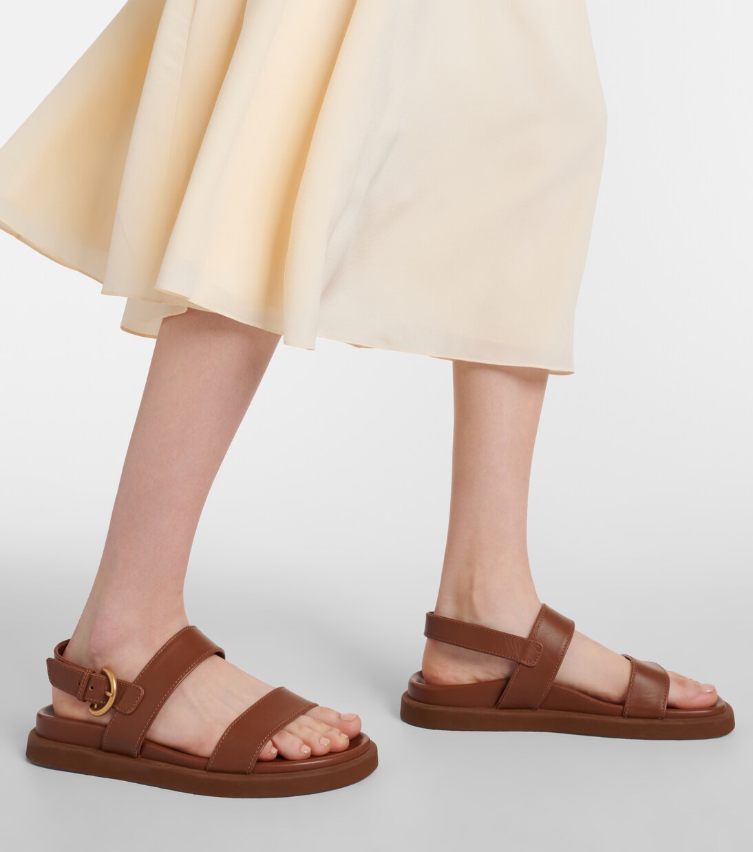 Sandales Bilbao en cuir en marron – Gianvito Rossi | Mytheresa Sandales Bilbao en cuir en marron – Gianvito Rossi | Mytheresa