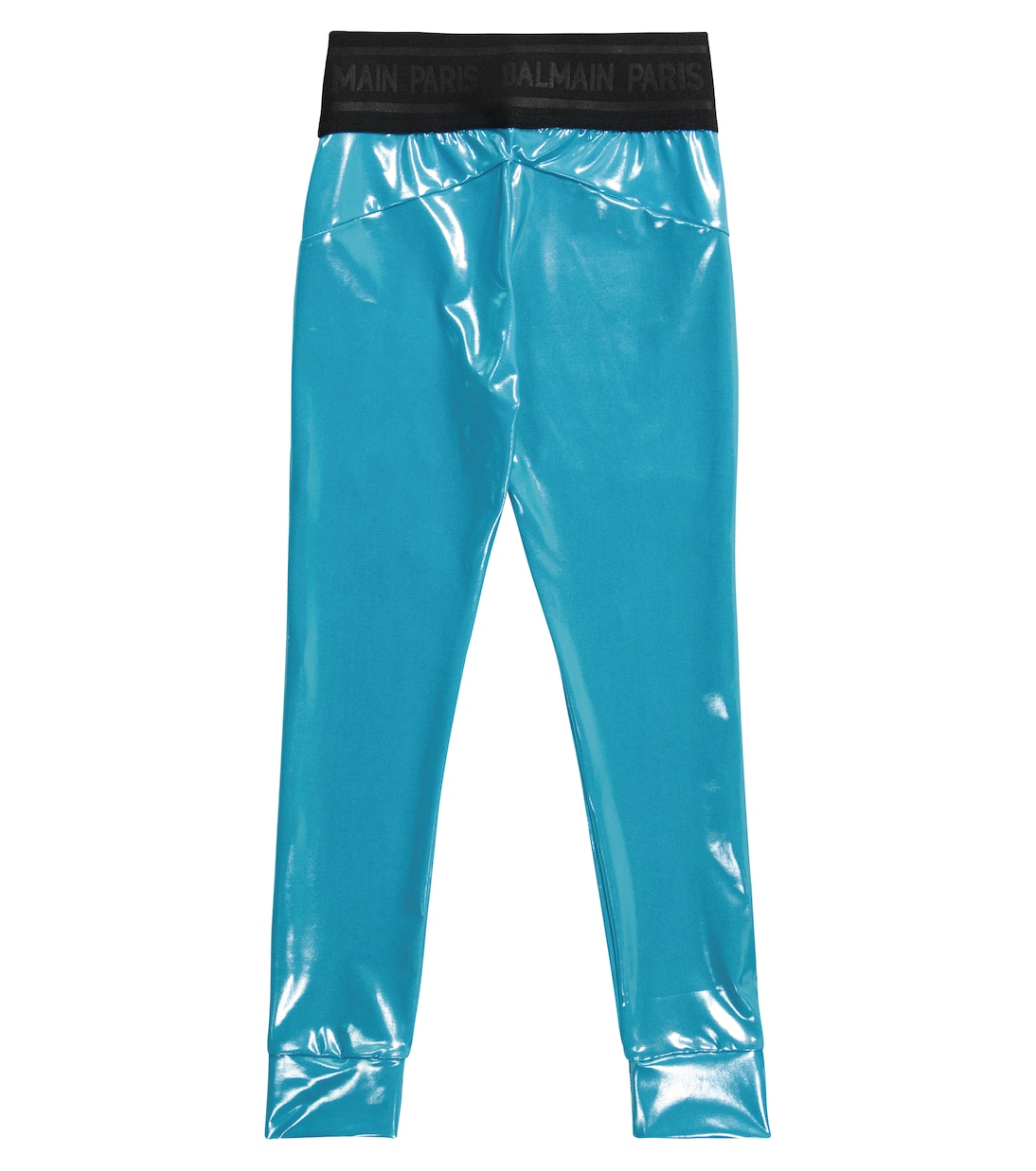 Leggings in vinile con logo | Balmain Kids