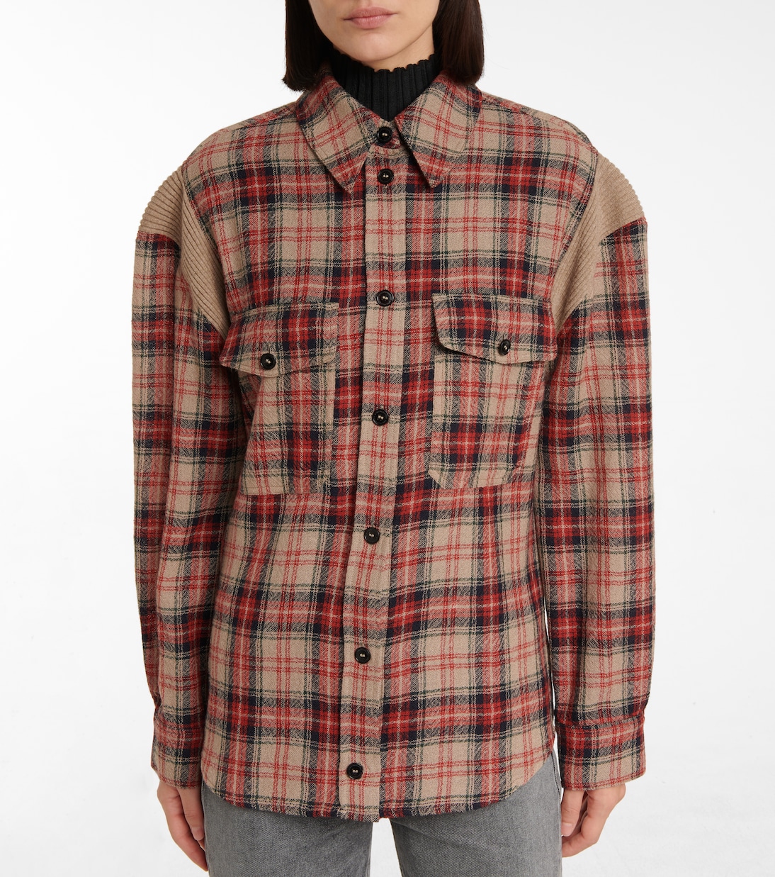 Camicia Gwen in lana a quadri | Stella McCartney