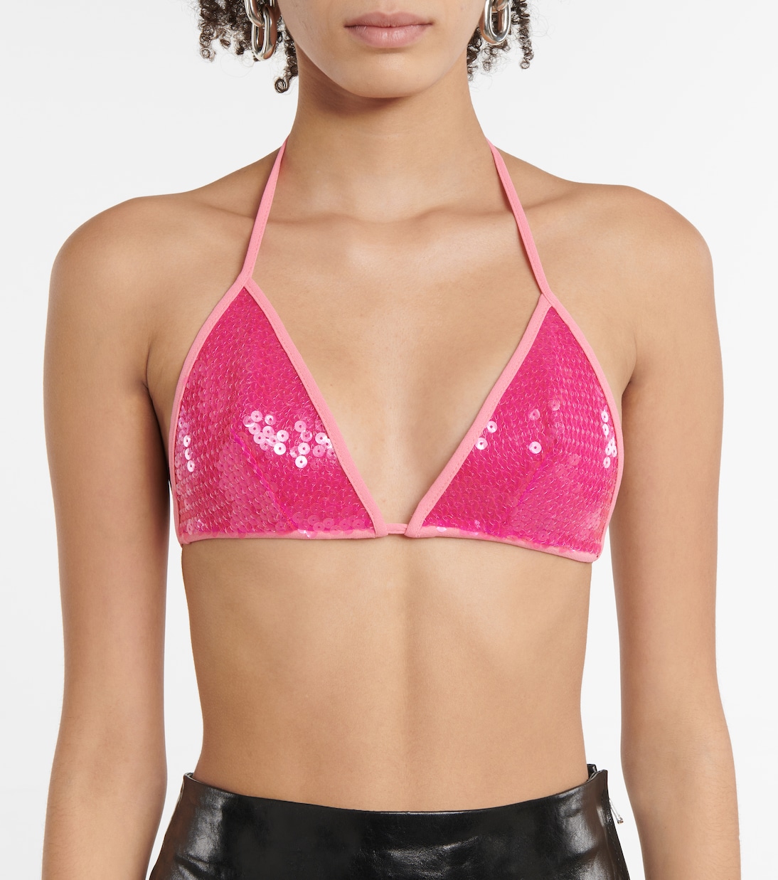 Sequined halterneck bralette | David Koma