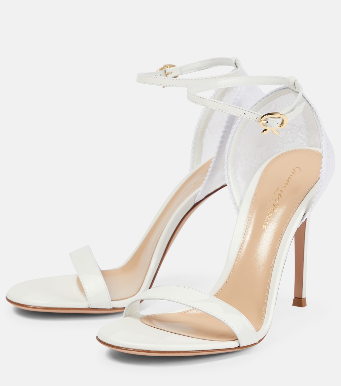 Sandalen aus Leder mit Spitze | Gianvito Rossi