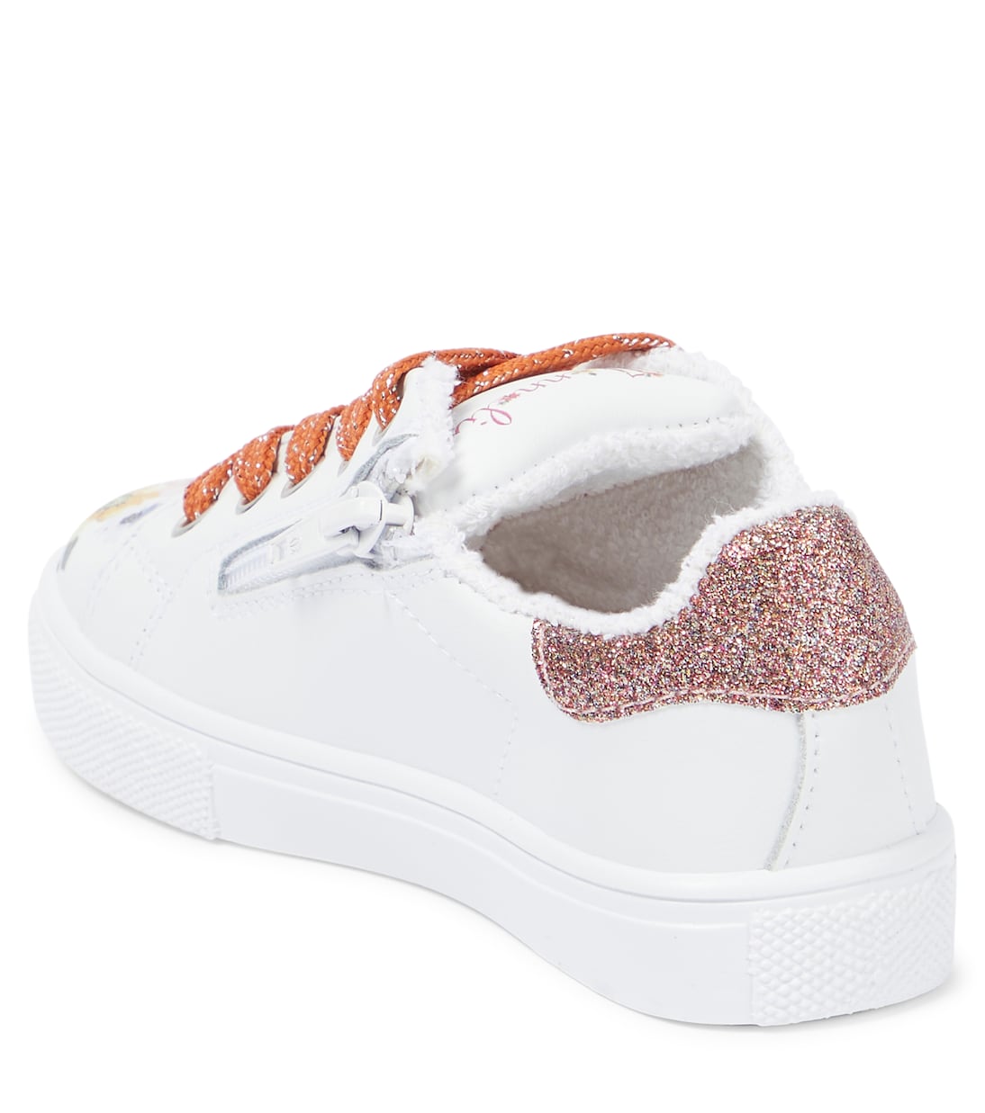 Sneakers in pelle con glitter | Monnalisa