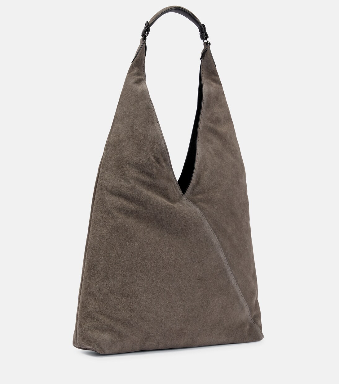 Borsa a spalla in suede | Brunello Cucinelli