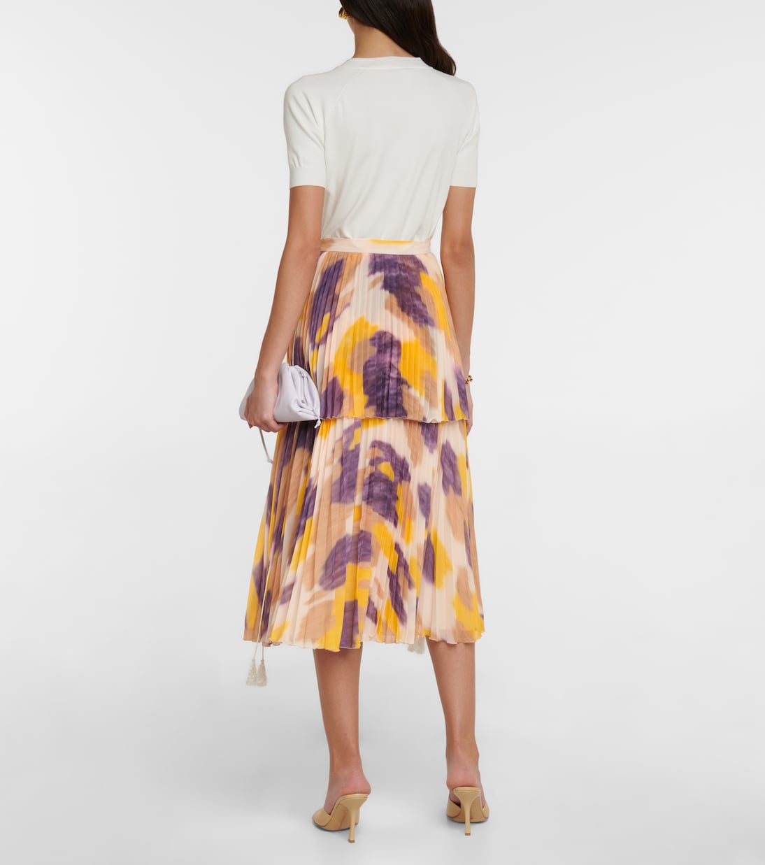 Aetna printed pleated midi skirt | Altuzarra
