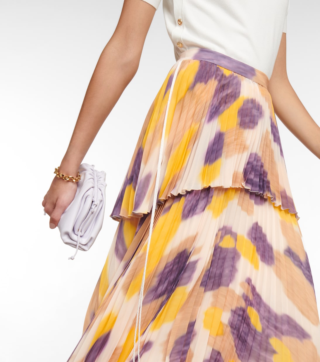 Aetna printed pleated midi skirt | Altuzarra