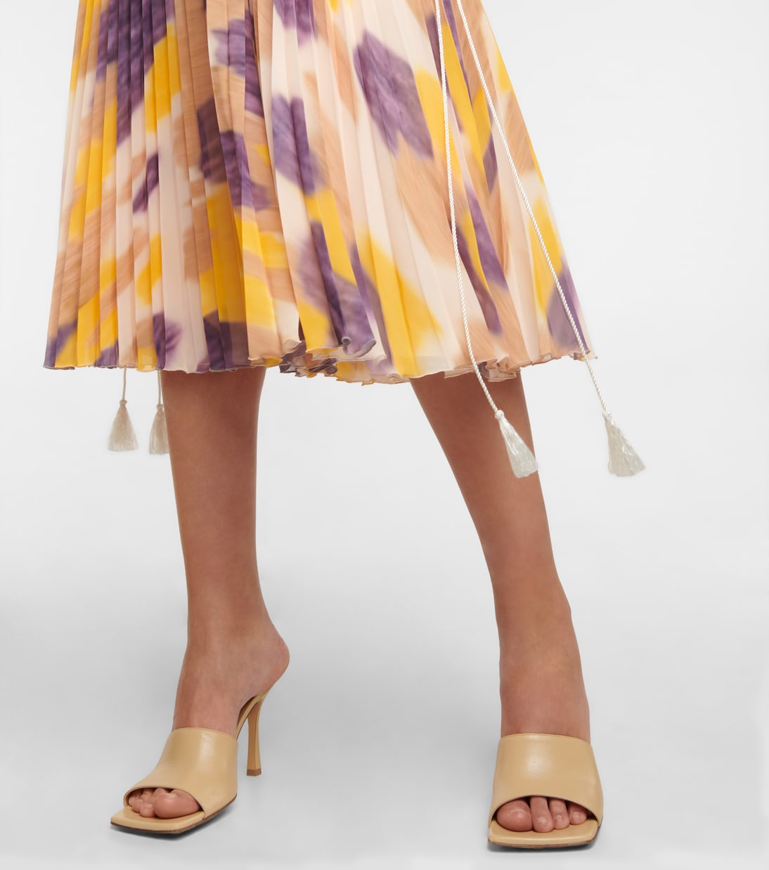 Aetna printed pleated midi skirt | Altuzarra