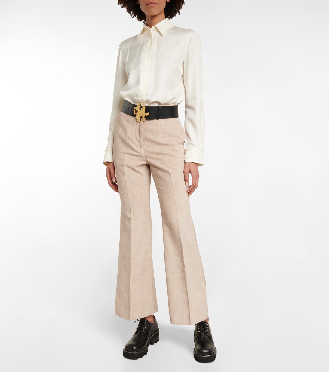 Pantalon flare Gabriel à taille haute | Gabriela Hearst